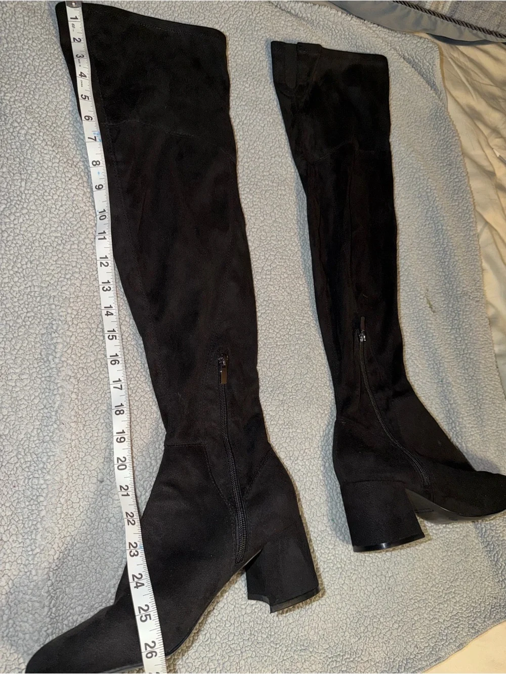 Nine West Black Over-the-Knee Block Heel Boots